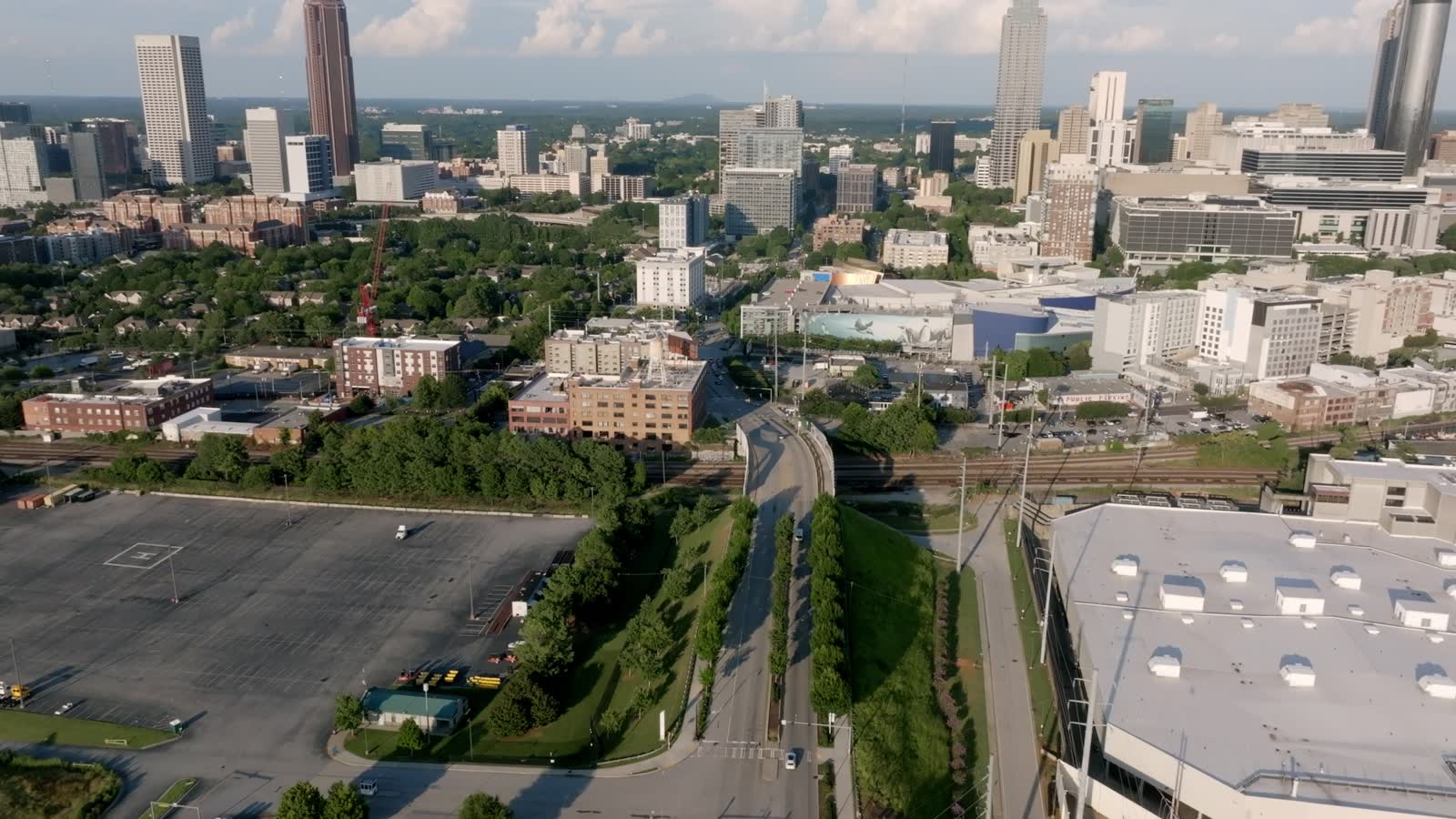 Aerial view of the Atlanta skyline